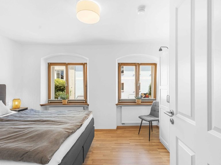 Blick ins Schlafzimmer